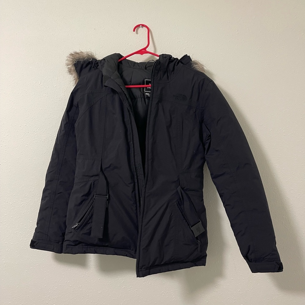 Women’s North Face Parka with belted waist
